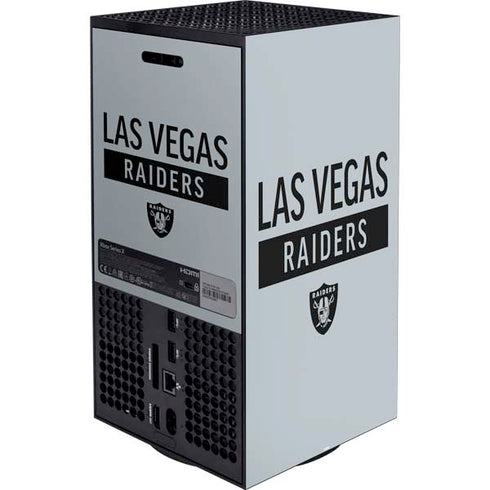 NFL Las Vegas Raiders Silver Performance Series XBox Series X Digital Edition Bundle Skin