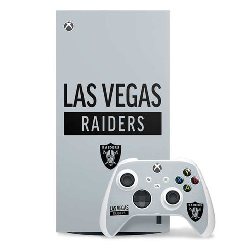 NFL Las Vegas Raiders Silver Performance Series Xbox Series X Skins
