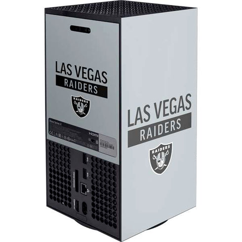 NFL Las Vegas Raiders Silver Performance Series XBox Series X Digital Edition Console Skin