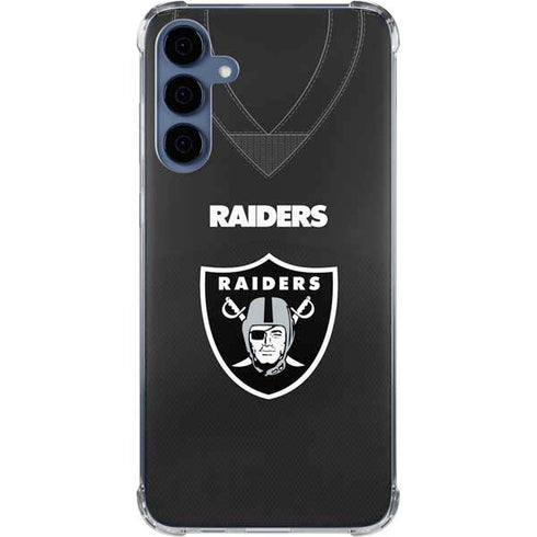 NFL Las Vegas Raiders Team Jersey Galaxy A35 5G Clear Case