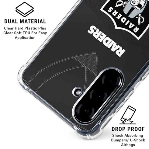 NFL Las Vegas Raiders Team Jersey Galaxy A36 5G Clear Case
