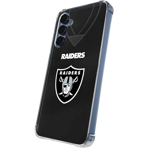 NFL Las Vegas Raiders Team Jersey Galaxy A55 5G Clear Case