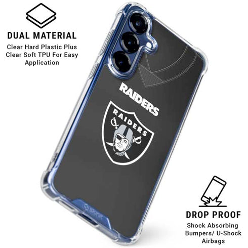 NFL Las Vegas Raiders Team Jersey Galaxy S25 Clear Case