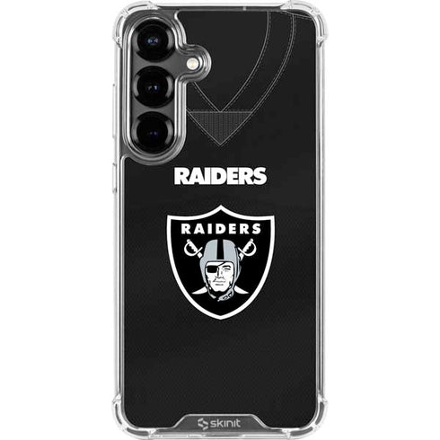 NFL Las Vegas Raiders Team Jersey Galaxy S26 Plus Clear Case