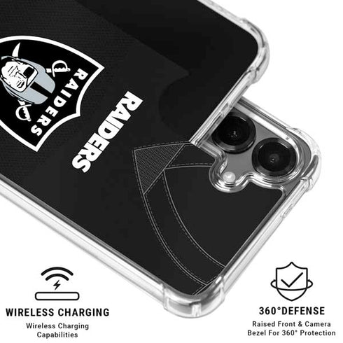 NFL Las Vegas Raiders Team Jersey Galaxy S26 Plus Clear Case