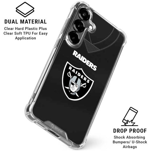 NFL Las Vegas Raiders Team Jersey Galaxy S26 Plus Clear Case