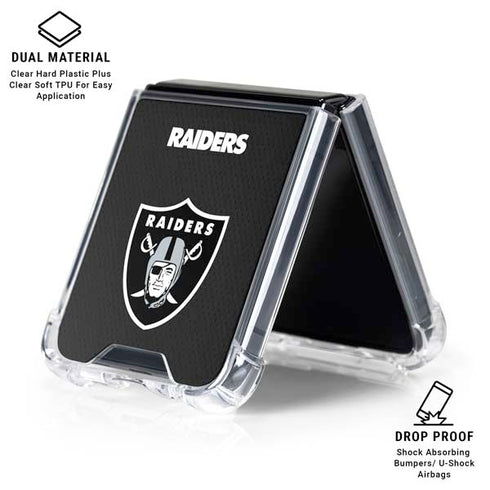 NFL Las Vegas Raiders Team Jersey Galaxy Z Flip6 Clear Case