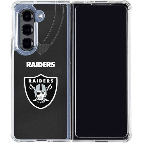 NFL Las Vegas Raiders Team Jersey Galaxy Z Fold5 5G Clear Case