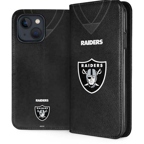 NFL Las Vegas Raiders Team Jersey iPhone 15 Plus Folio Case
