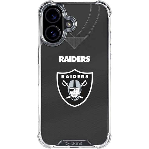 NFL Las Vegas Raiders Team Jersey iPhone 16 Plus Clear Case