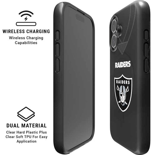 NFL Las Vegas Raiders Team Jersey iPhone 16 Plus Magsafe Impact Case