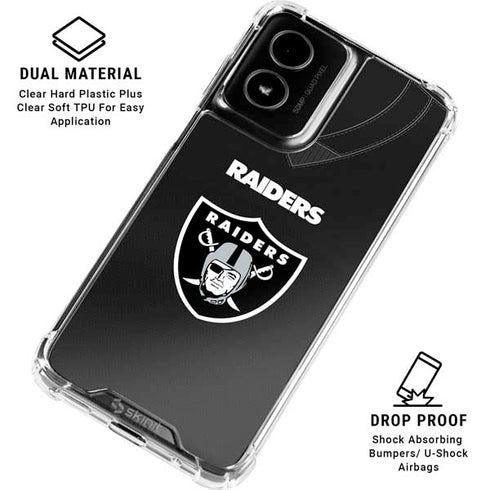 NFL Las Vegas Raiders Team Jersey Moto G Power 5G (2024) Clear Case