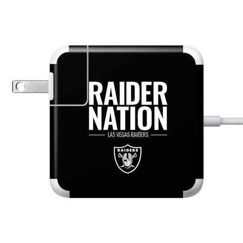 NFL Las Vegas Raiders Team Motto 85W Power Adapter (15 and 17 inch MacBook Pro Charger) Skin