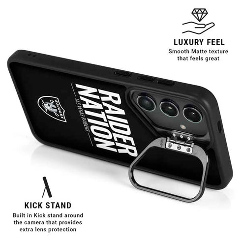 NFL Las Vegas Raiders Team Motto Galaxy S25 Kickstand Case