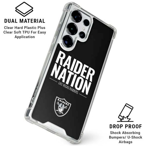 NFL Las Vegas Raiders Team Motto Galaxy S25 Ultra Clear Case