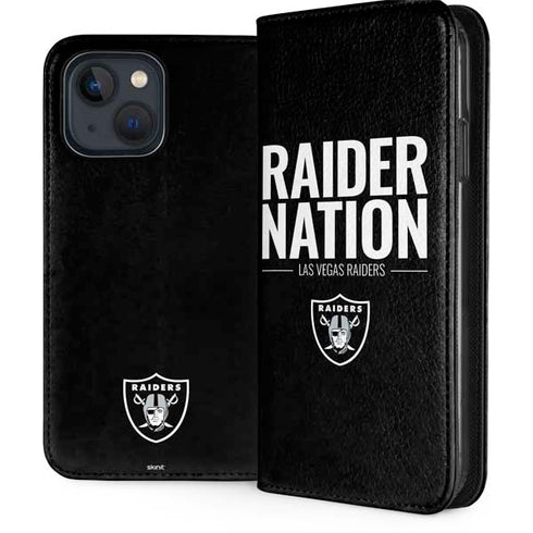 NFL Las Vegas Raiders Team Motto iPhone 15 Plus Folio Case