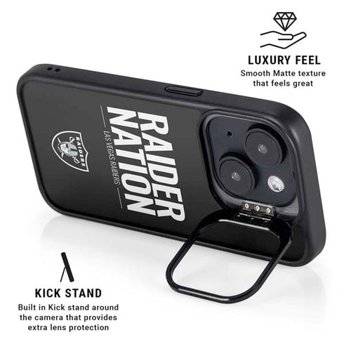 NFL Las Vegas Raiders Team Motto iPhone 15 Plus Kickstand Case