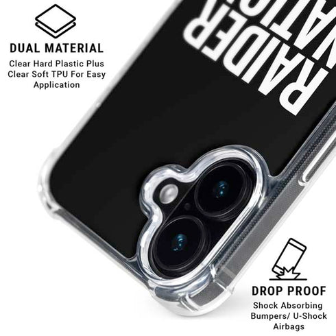 NFL Las Vegas Raiders Team Motto iPhone 16 Plus Clear Case