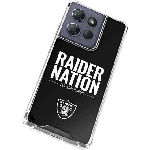 NFL Las Vegas Raiders Team Motto Moto G 5G (2025) Clear Case