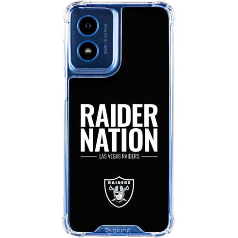 NFL Las Vegas Raiders Team Motto Moto G 5G (2024) Clear Case