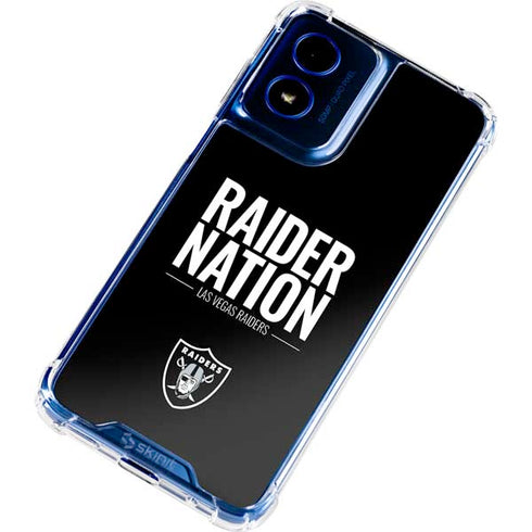 NFL Las Vegas Raiders Team Motto Moto G 5G (2024) Clear Case
