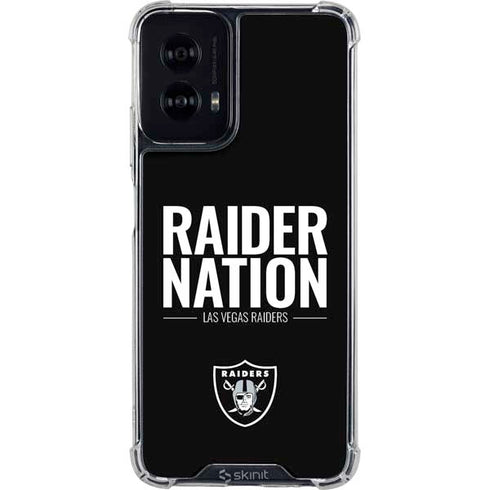 NFL Las Vegas Raiders Team Motto Moto G Power 5G (2024) Clear Case