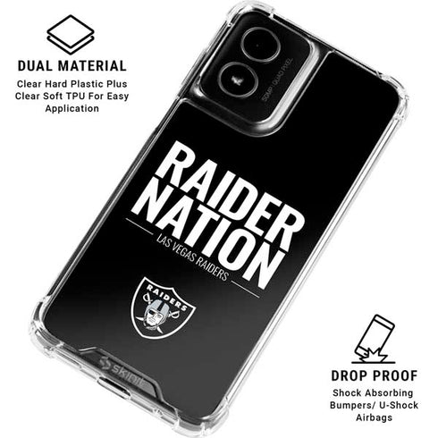 NFL Las Vegas Raiders Team Motto Moto G Power 5G (2024) Clear Case