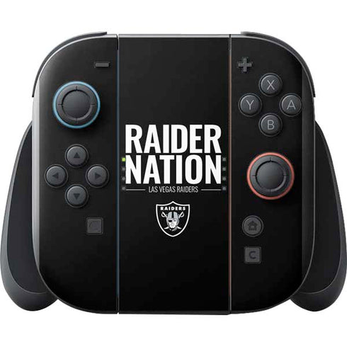 NFL Las Vegas Raiders Team Motto Nintendo Switch 2 (2025) with Joy-Con Skin