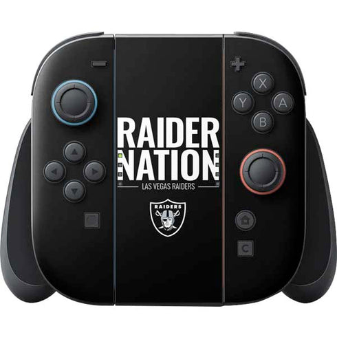 NFL Las Vegas Raiders Team Motto Nintendo Switch 2 (2025) Joy-Con Controller Skin