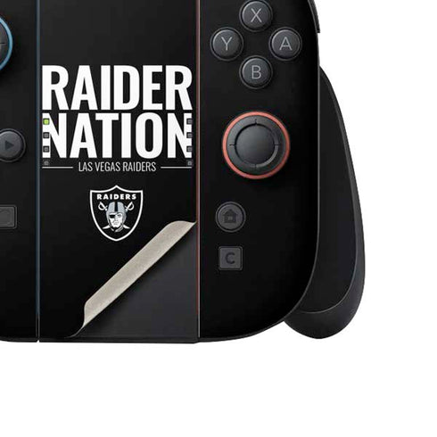 NFL Las Vegas Raiders Team Motto Nintendo Switch 2 (2025) Joy-Con Controller Skin