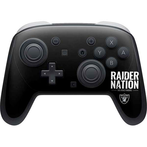 NFL Las Vegas Raiders Team Motto Nintendo Switch 2 (2025) Pro Controller Skin