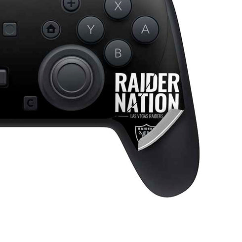 NFL Las Vegas Raiders Team Motto Nintendo Switch 2 (2025) Pro Controller Skin