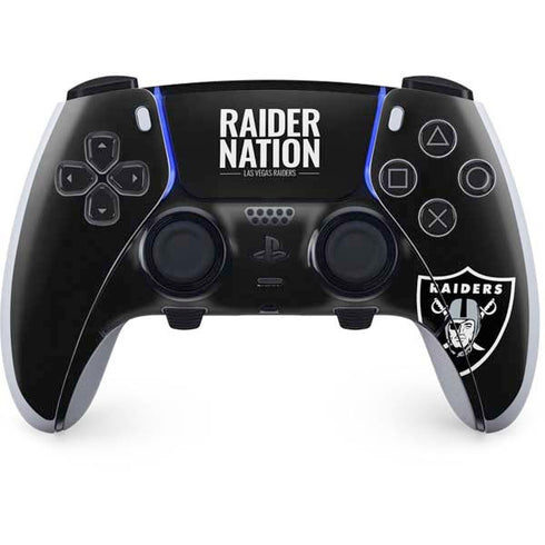 NFL Las Vegas Raiders Team Motto PS5 DualSense Edge Pro Controller Skin