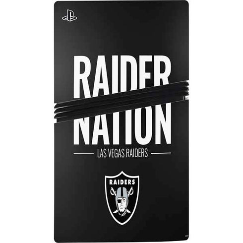 NFL Las Vegas Raiders Team Motto PS5 Pro Console Skin