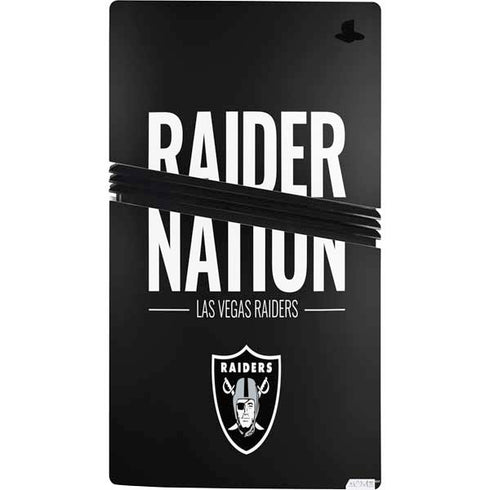 NFL Las Vegas Raiders Team Motto PS5 Pro Console Skin