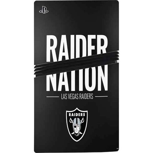 NFL Las Vegas Raiders Team Motto PS5 Pro Disk Console Skin