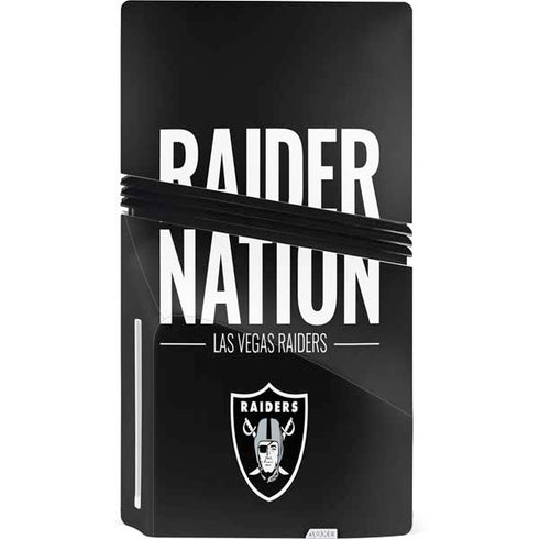 NFL Las Vegas Raiders Team Motto PS5 Pro Disk Console Skin