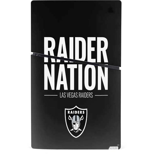 NFL Las Vegas Raiders Team Motto PS5 Slim Digital Edition Console Skin