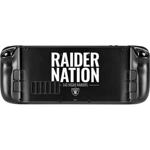 NFL Las Vegas Raiders Team Motto Steam Deck Handheld Gaming Computer OLED Skin