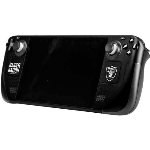 NFL Las Vegas Raiders Team Motto Steam Deck Handheld Gaming Computer Skin
