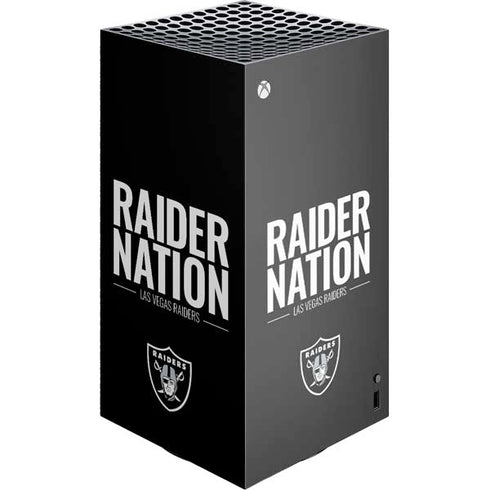 NFL Las Vegas Raiders Team Motto XBox Series X Digital Edition Console Skin