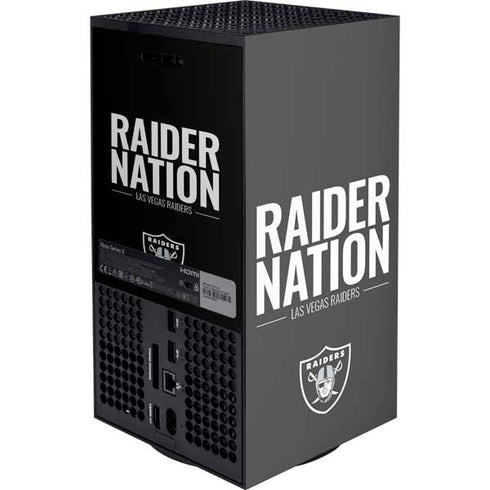 NFL Las Vegas Raiders Team Motto XBox Series X Digital Edition Console Skin