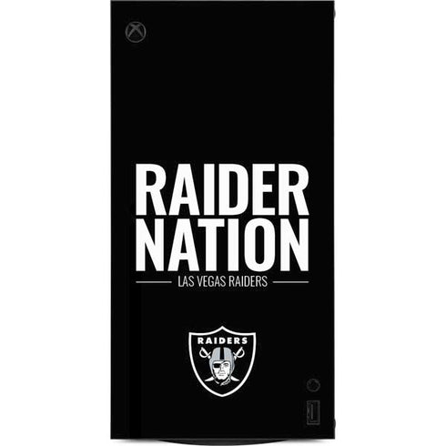 NFL Las Vegas Raiders Team Motto XBox Series X Digital Edition Console Skin