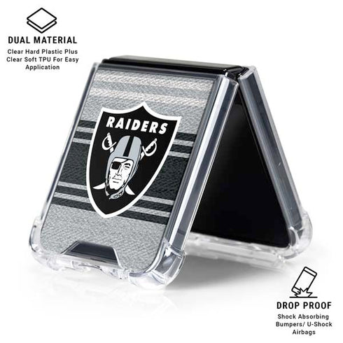 NFL Las Vegas Raiders Trailblazer Galaxy Z Flip6 Clear Case