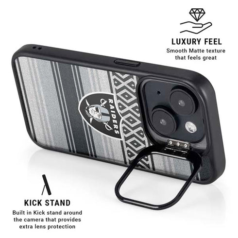 NFL Las Vegas Raiders Trailblazer iPhone 15 Plus Kickstand Case