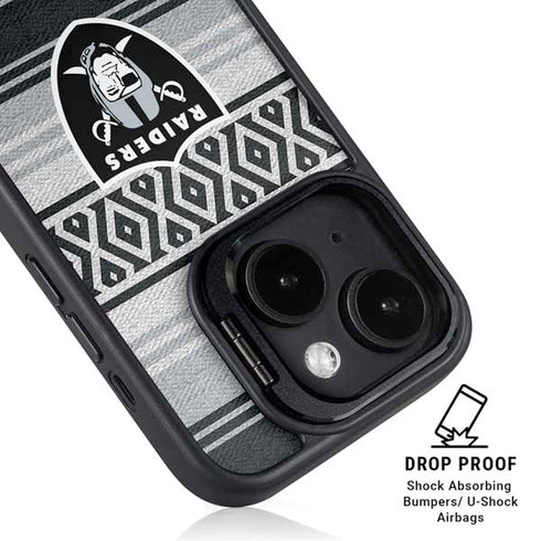 NFL Las Vegas Raiders Trailblazer iPhone 15 Plus Kickstand Case