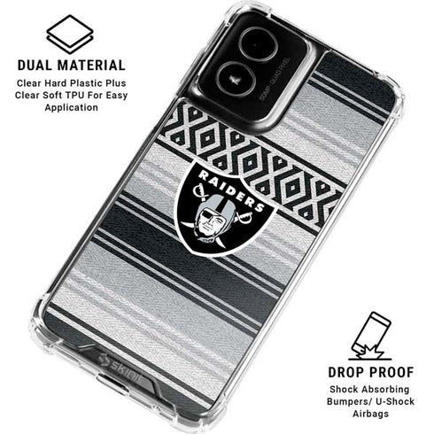 NFL Las Vegas Raiders Trailblazer Moto G Power 5G (2024) Clear Case