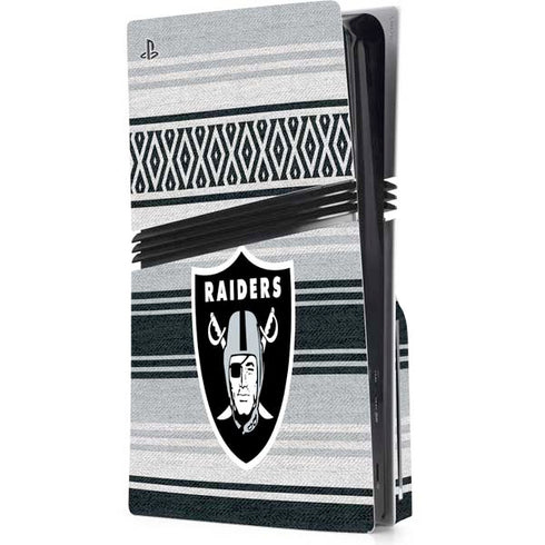 NFL Las Vegas Raiders Trailblazer PS5 Pro Disk Console Skin
