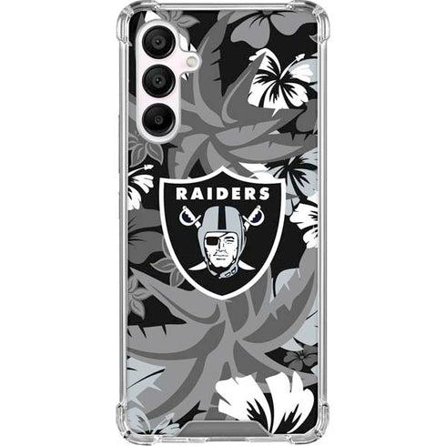 NFL Las Vegas Raiders Tropical Print Galaxy A16 5G Clear Case