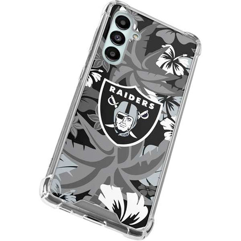 NFL Las Vegas Raiders Tropical Print Galaxy A16 5G Clear Case